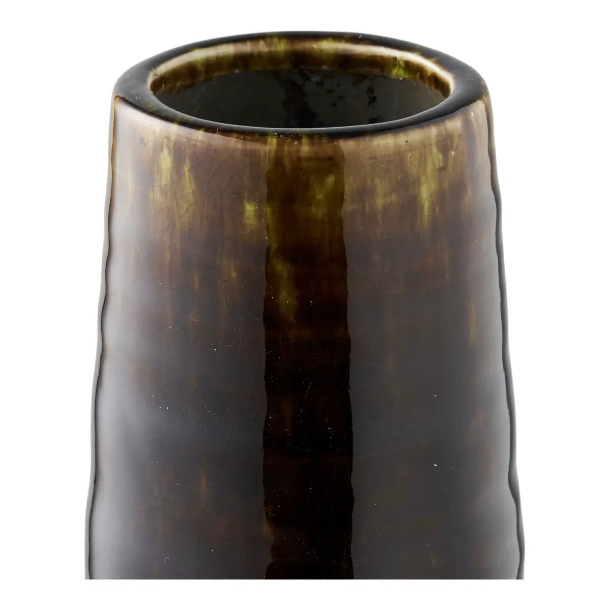 Vase, ceramic, brown, ø12,5x48 cm by EMIRELLE
