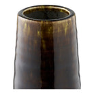 Vase, ceramic, brown, ø12,5x48 cm by EMIRELLE