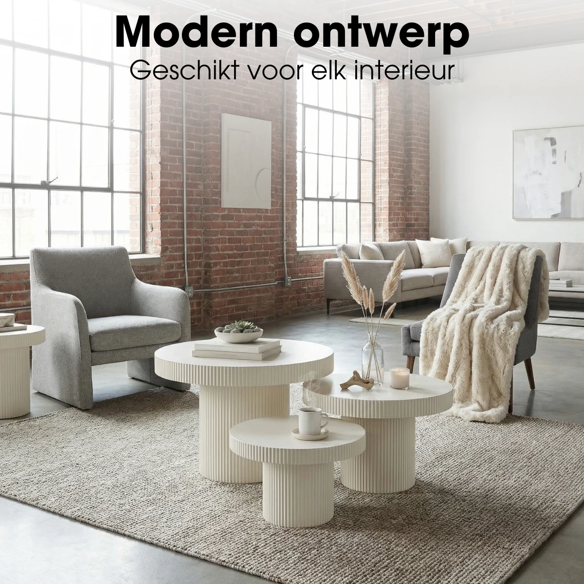Side table Lux Off-white by Mica Decorations