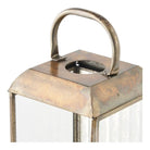 Herslev Lantern, glass/metal, antique brass look, 12x12x49 cm by EMIRELLE