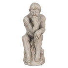 Decoration Statue Human 31 cm Gray Stone Statue by Clayre & Eef.