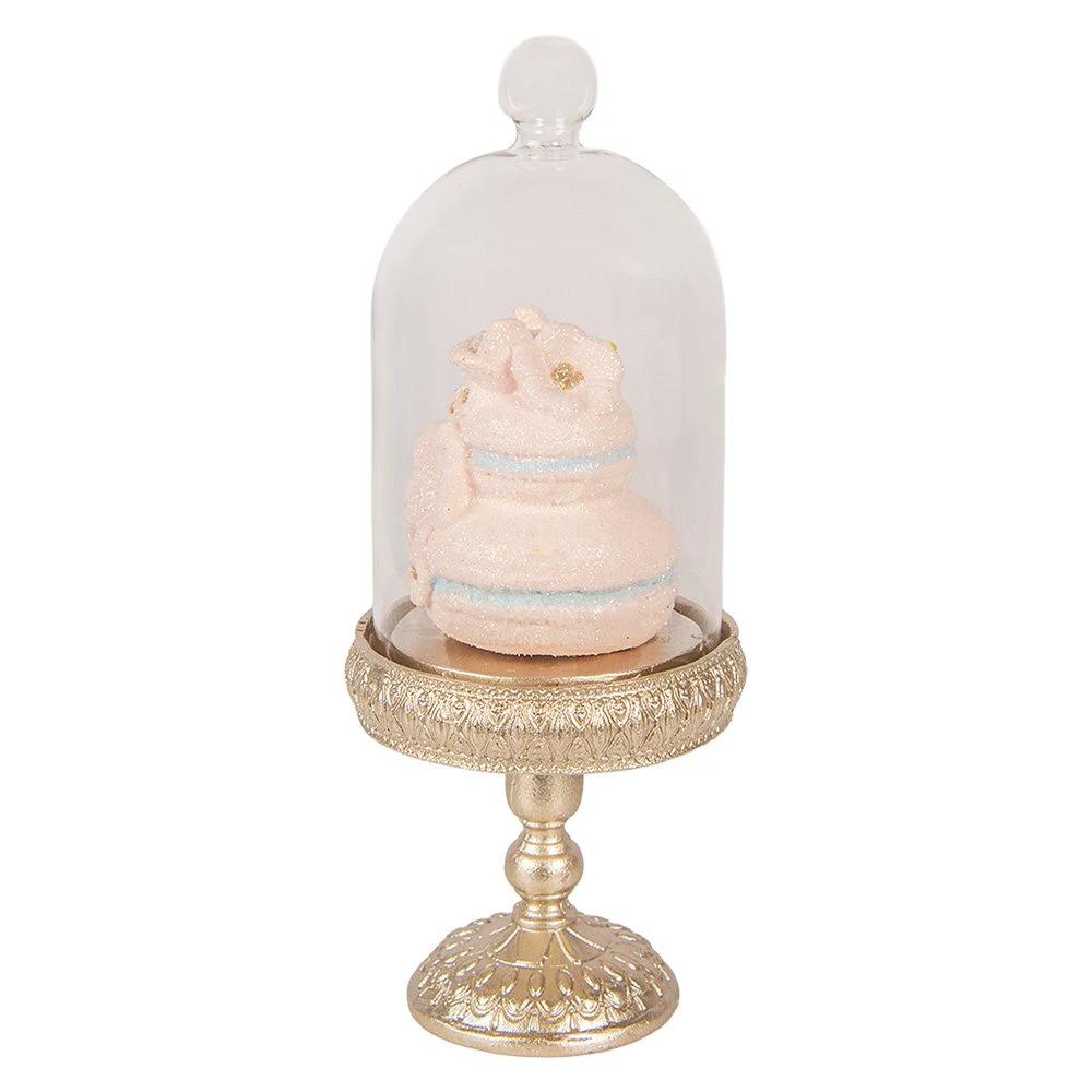 Decoration Image Macarons Ø 7x17 cm Gold-colored Plastic by Clayre & Eef.