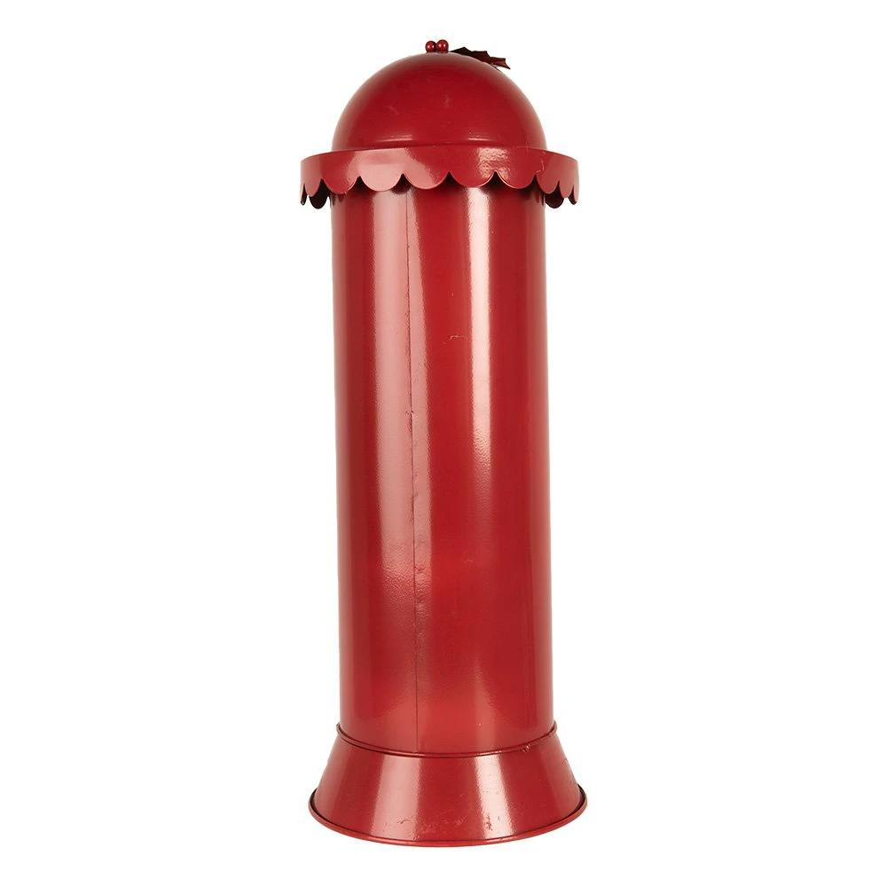 Weihnachtsdekoration Briefkasten Ø 19x52 cm rotes Metall von Clayre & Eef.