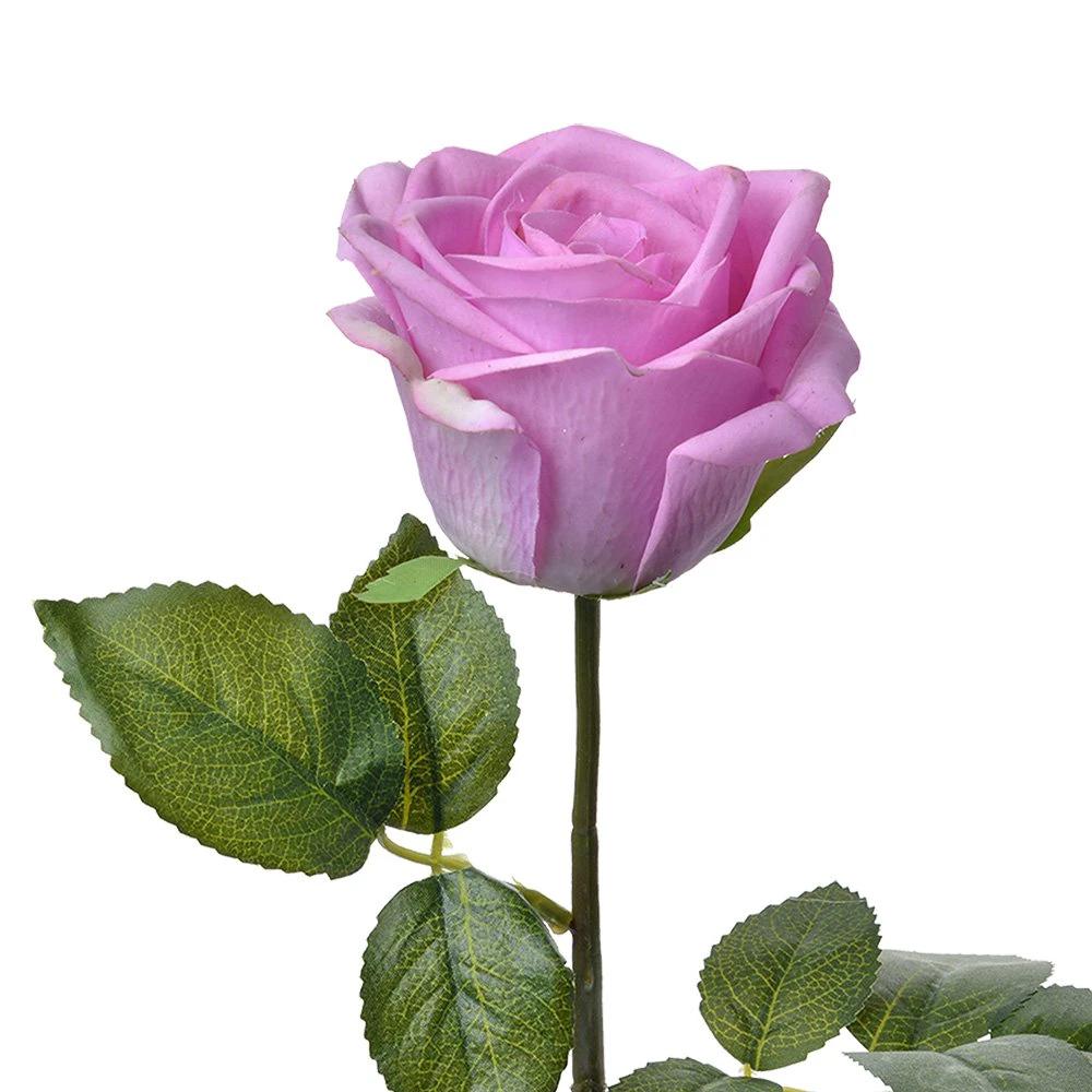 Kunstblume Rose 44 cm Lila Kunststoff von Clayre & Eef.