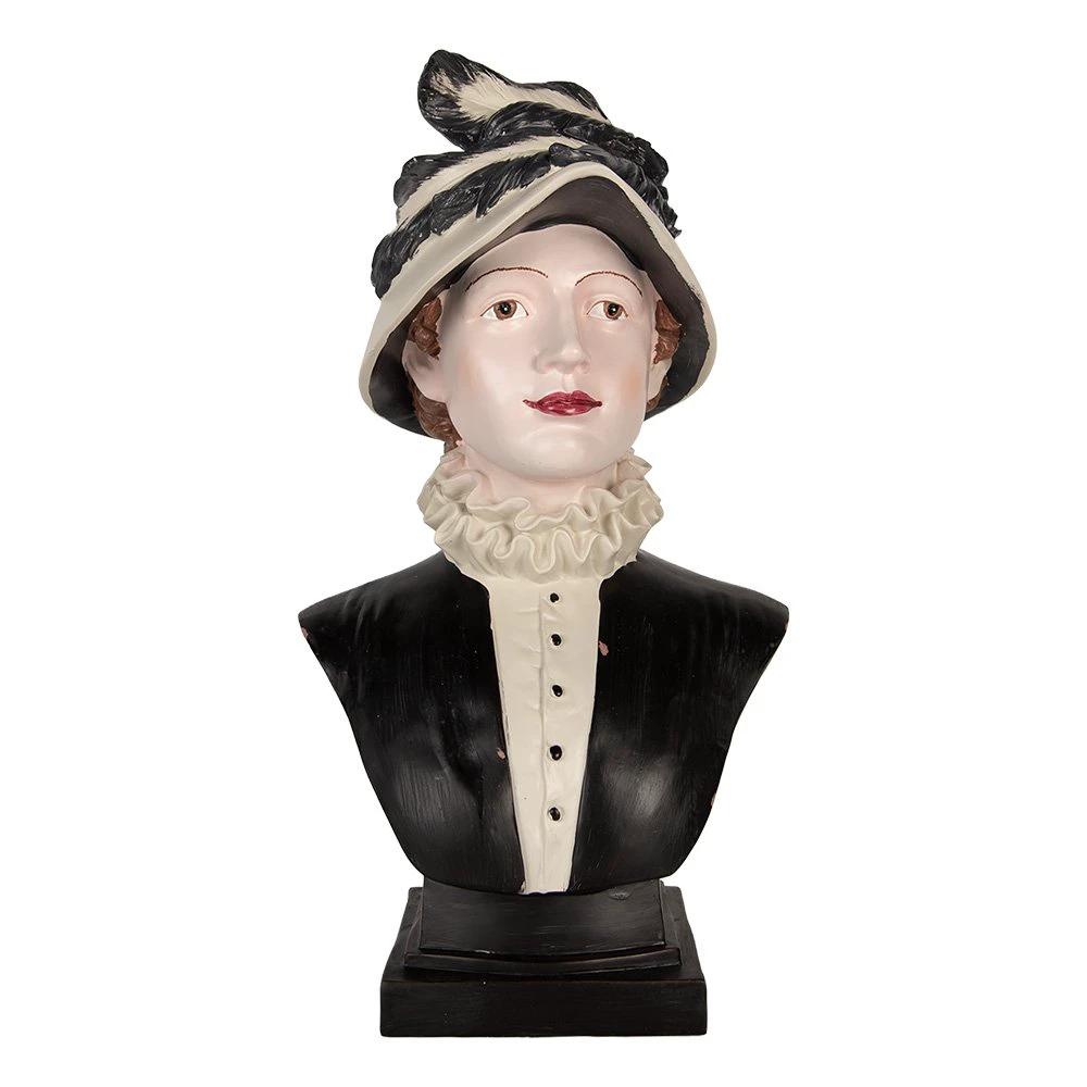 Dekorationsbild Frau 27x21x48 cm beige Kunststoff von Clayre & Eef.