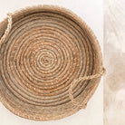 Round Tray Woven from Seagrass PINTU Decorative Serving Tray (2 sizes) by Soeji