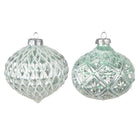 Weihnachtskugel-Set (2 Stück) Ø 10 cm aus grünem Glas, Weihnachtsdekoration von Clayre & Eef.
