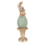 Decoration Statue Rabbit Ø 8x29 cm Brown Plastic by Clayre & Eef.