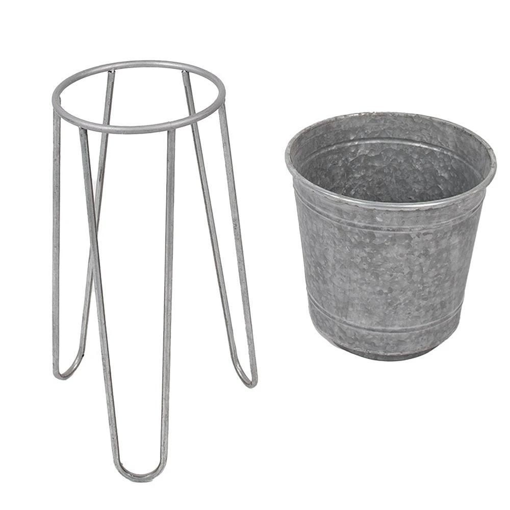 Dekorativer Pflanzenhalter (2) Ø 35x31/87 / Ø 31x27/76 cm von Clayre & Eef.