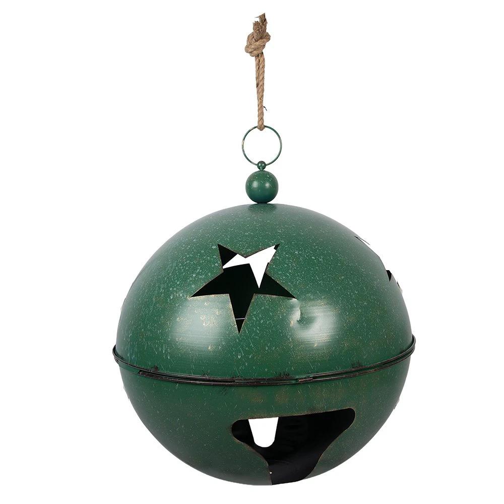 Weihnachtsdekorationsbild Weihnachtskugel Ø 60 / Ø 50 / Ø 40 cm Grünes Metall von Clayre & Eef.