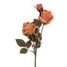 Artificial flower Rose 70 cm Orange Plastic by Clayre & Eef.