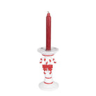 Candlestick Ø 9x18 cm white plastic by Clayre & Eef.