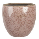 Flowerpot Ø 20x19 cm pink ceramic flower flowerpot inside by Clayre & Eef.