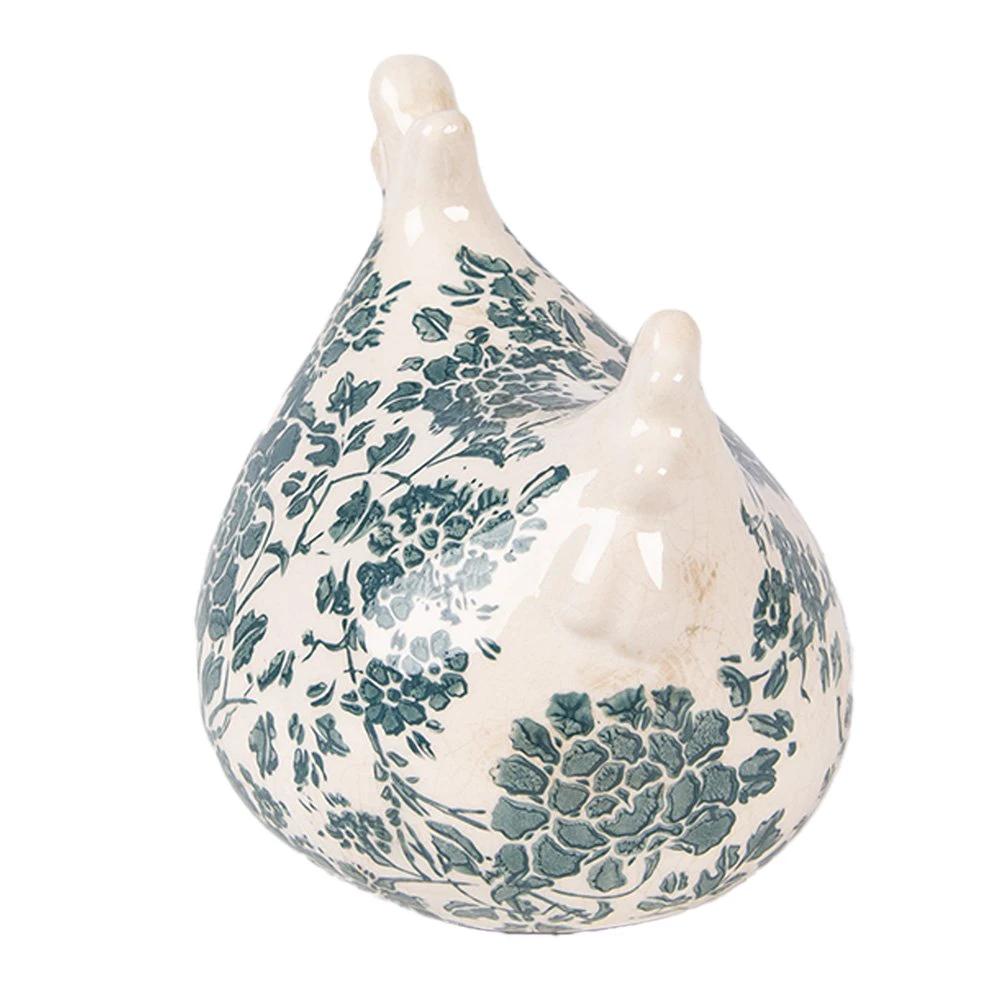 Deko-Statue Huhn 12x11x13 cm beige Keramik von Clayre & Eef.