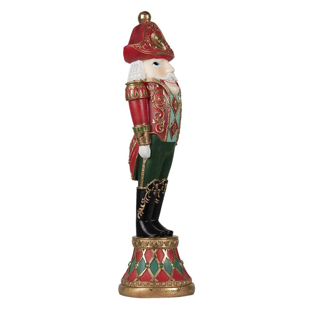 Decoration nutcracker 10x10x36 cm by Clayre & Eef.