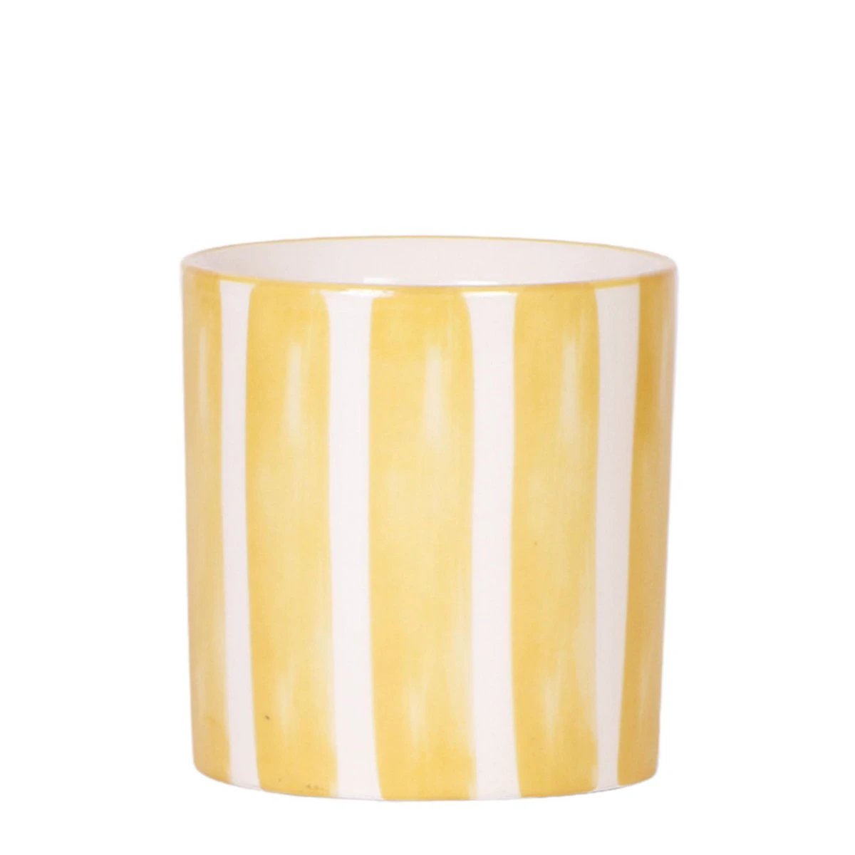 Kolibri Home | Painted stripe - Yellow - Ø9cm by Kolibri Company