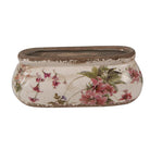 Blumentopf 18x8x7 cm Rosa-Beige Keramik Blumen Blumentopf für den Innenbereich von Clayre & Eef.