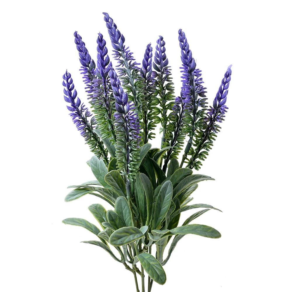 Artificial flower Lavender 36 cm Purple Plastic Artificial plant by Clayre & Eef.