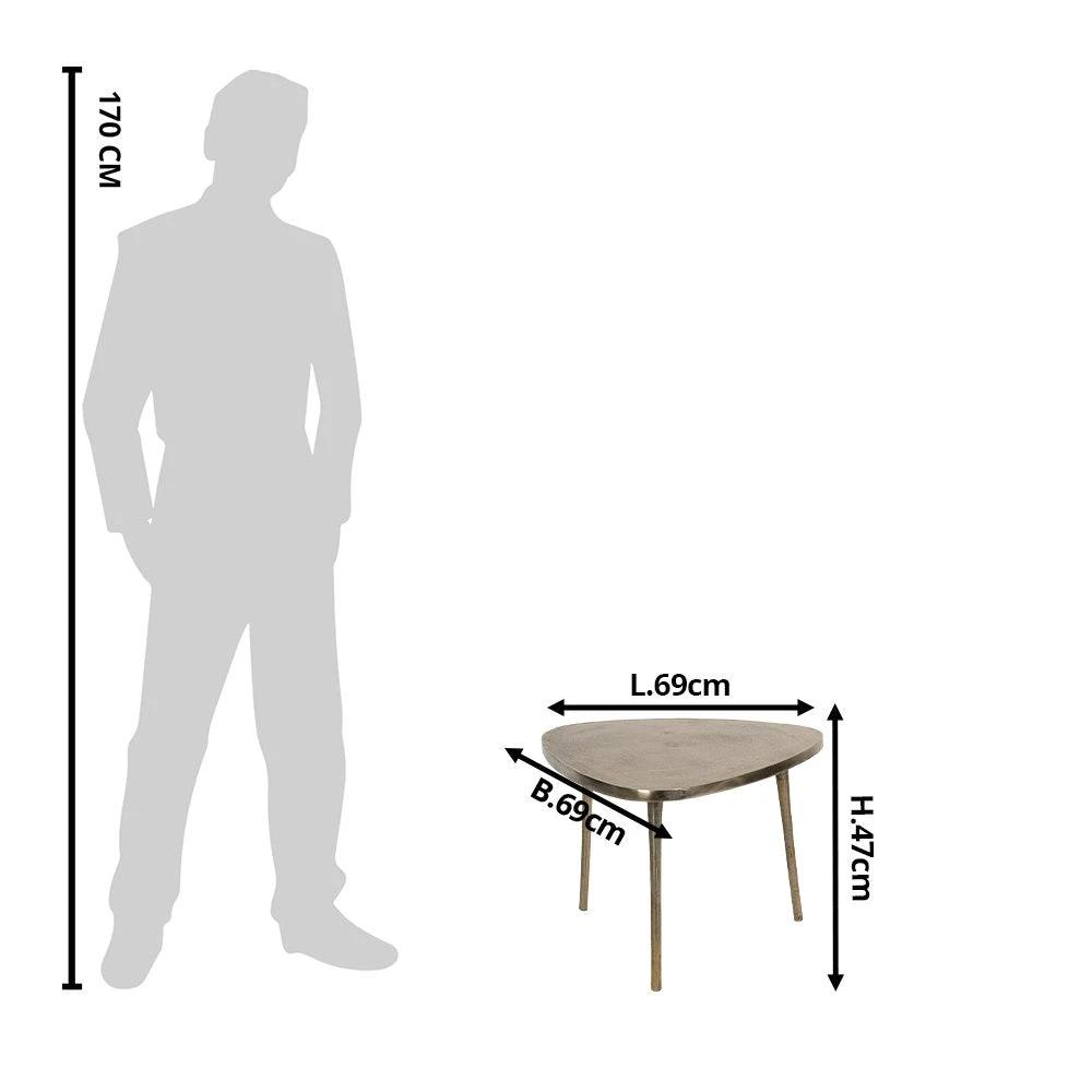 Side table 69x69x47 cm by Clayre & Eef.