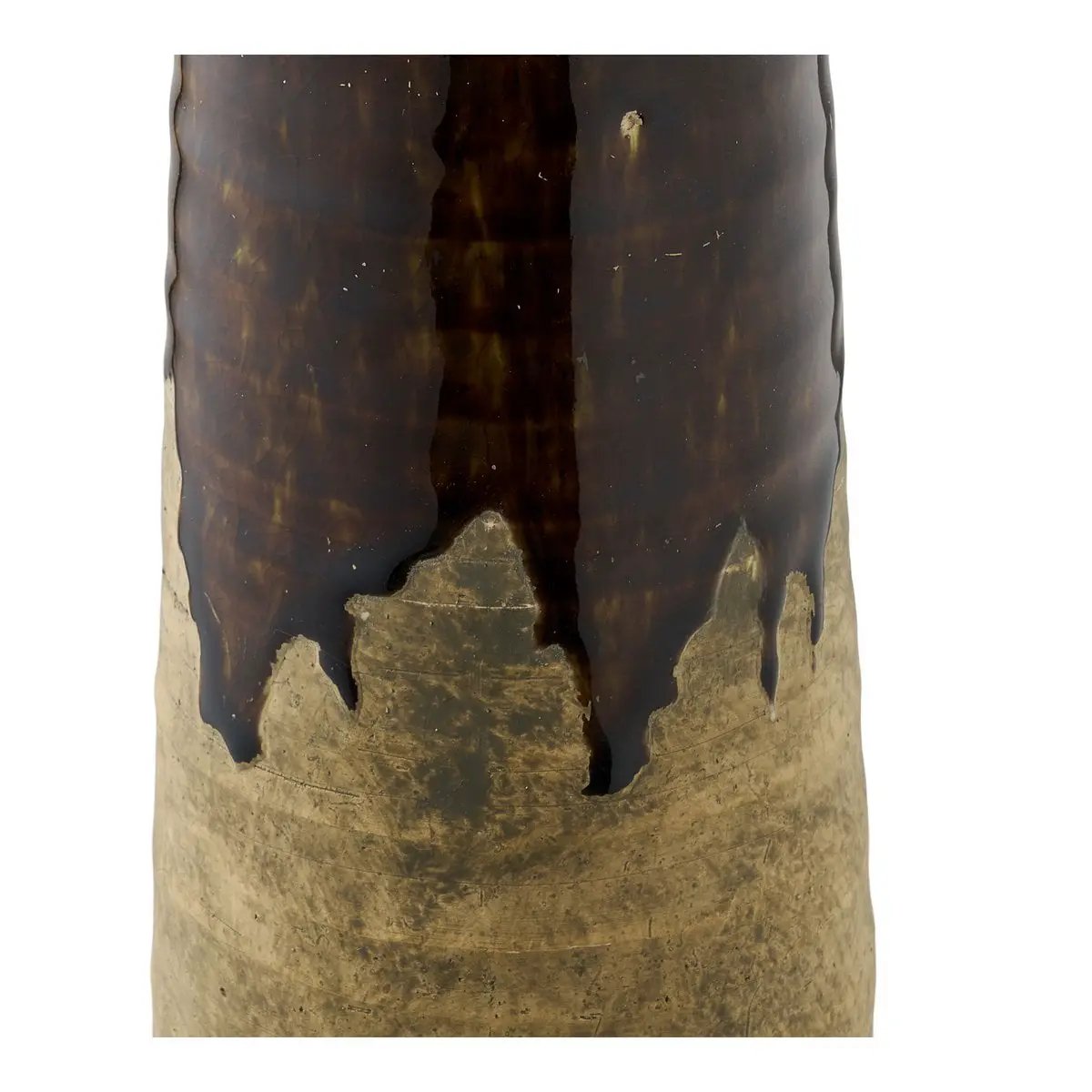Vase, ceramic, brown, ø11x39 cm by EMIRELLE