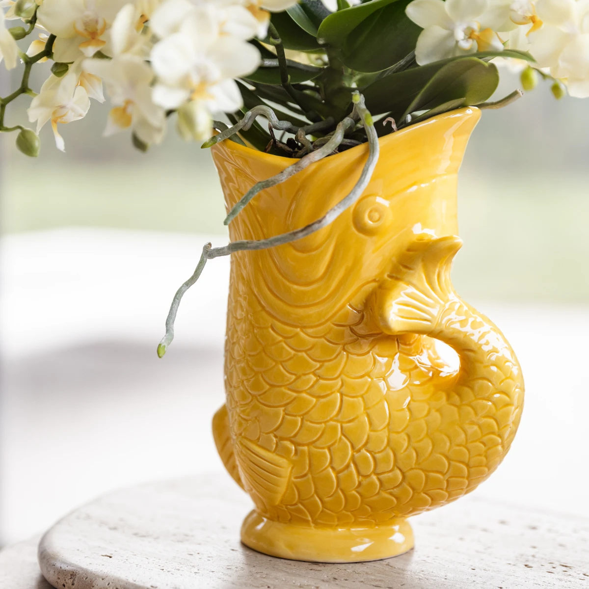 Hummingbird Home | Fish - Yellow - Ø9cm by Kolibri Company