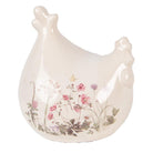 Dekorationsstatue Huhn 12x11x13 cm Beige Keramik von Clayre & Eef.