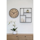 Camden Wall Clock - Black/Natural, Glass, Plastic, Ø35 cm by EMIRELLE