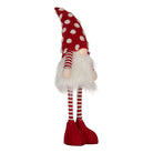 Christmas decoration with LED lighting Kabouter 8x12x56 cm red synthetic by Clayre & Eef.