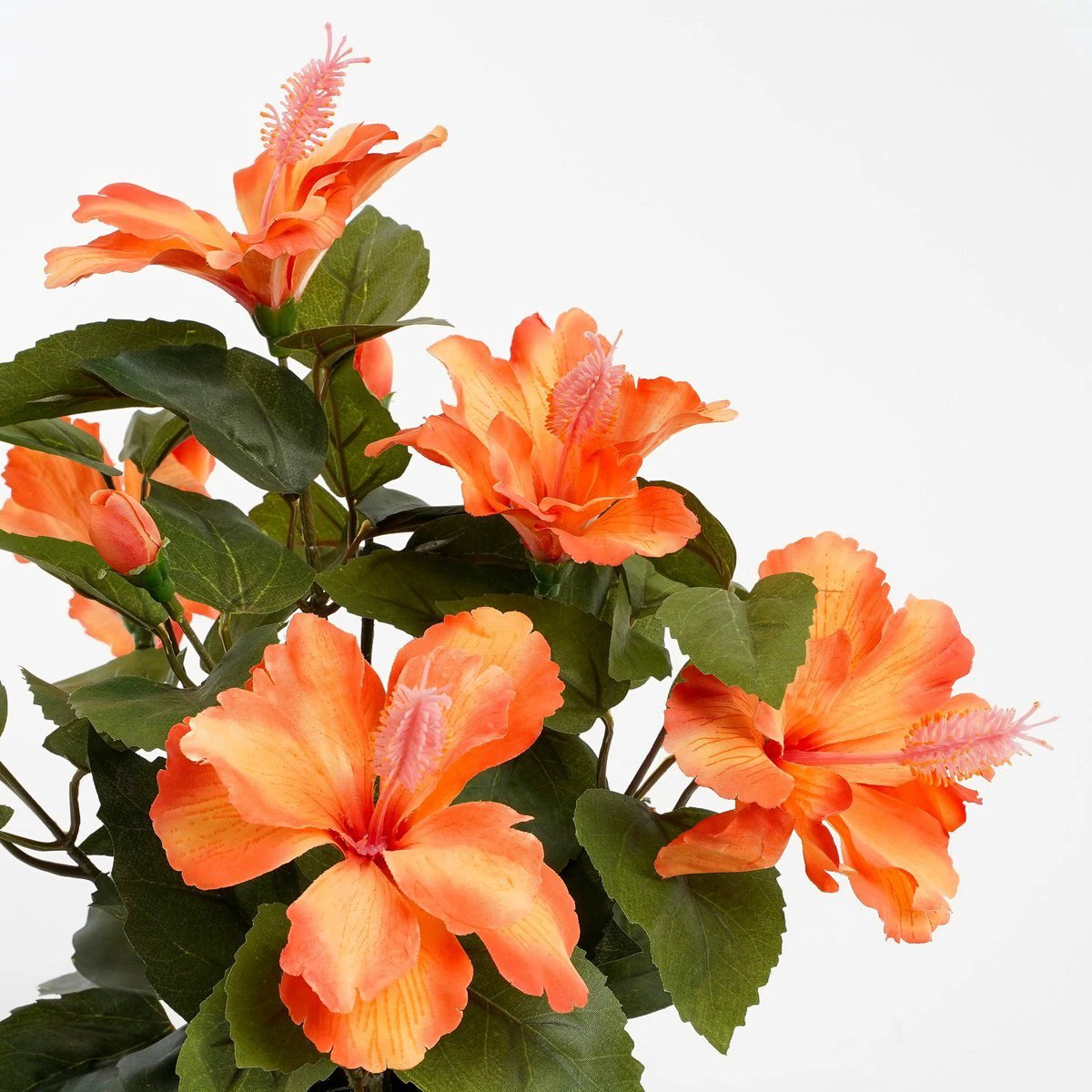 Artificial plant Hibiscus Orange by Mica Decorations