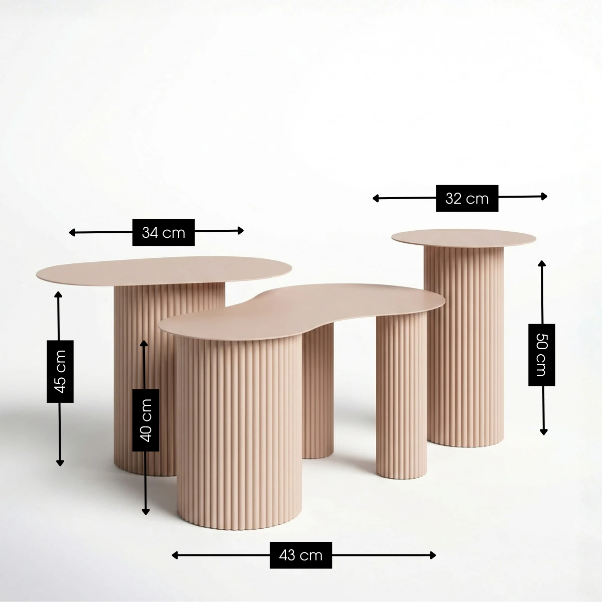 Side table Lux Light brown by Mica Decorations