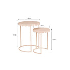 Side table set Lara Light Pink by Mica Decorations