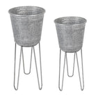 Dekorativer Pflanzenhalter (2) Ø 35x31/87 / Ø 31x27/76 cm von Clayre & Eef.