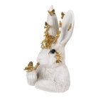 Decoration image rabbit 21x20x34 cm white plastic by Clayre & Eef.