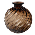 Vase Ø 19x21 cm Brown Glass by Clayre & Eef.