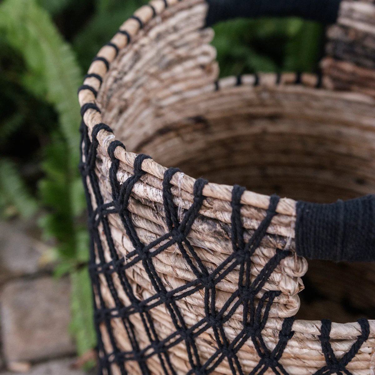 Storage Basket PURA | Plant Basket | Laundry Basket (black) made from Banana Fibre (3 sizes) by Soeji