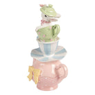 Decoration Statue Rabbit 16x13x26 cm White Plastic by Clayre & Eef.