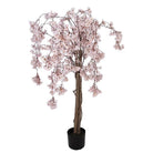 Kunstbaum Pfirsichblüte 30x30x120 cm Rosa Kunststoff von Clayre & Eef.