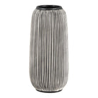 Vase - Limestone, Black/White - Ø9.5x20 cm by EMIRELLE