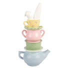 Decoration Statue Rabbit 16x11x29 cm Blue Plastic by Clayre & Eef.