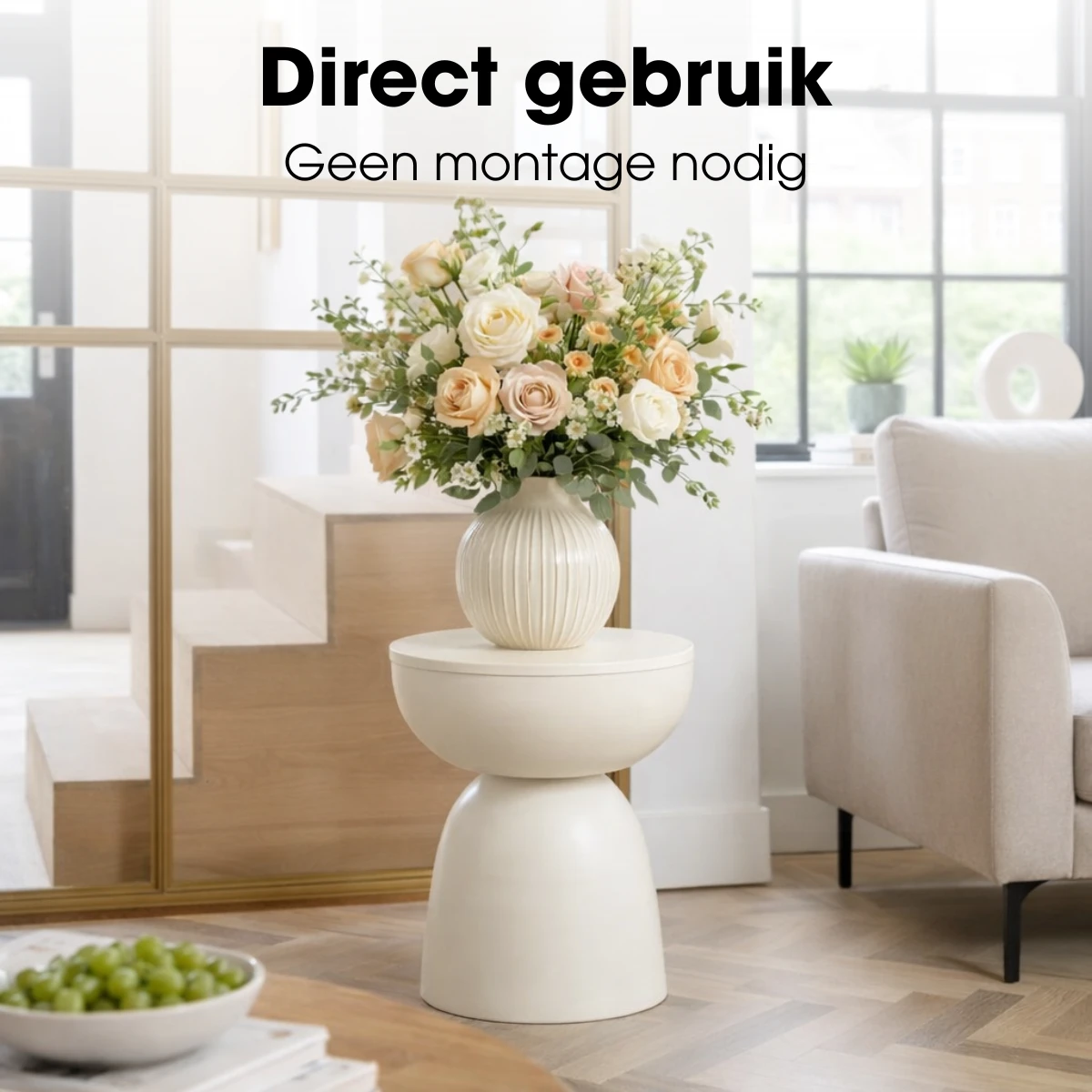 Elliott side table Off-white by Mica Decorations