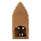 Tea light holder House 8x7x16 cm Brown Ceramic by Clayre & Eef.