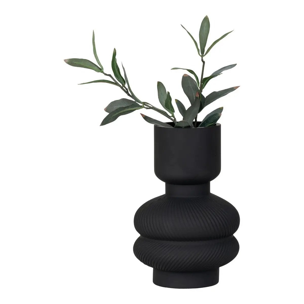 Vase - Black, Glass, Ø15x22cm by EMIRELLE