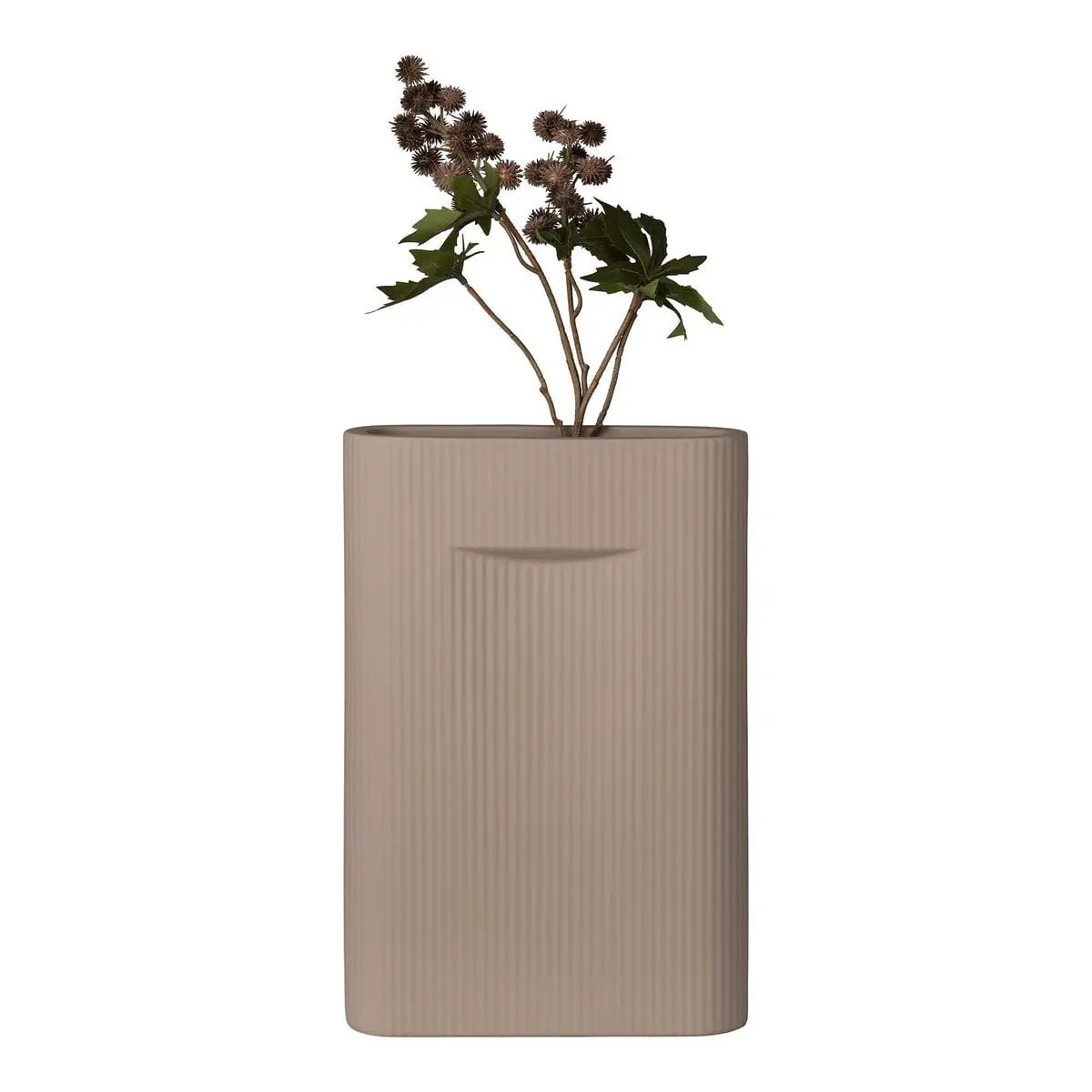 Vase - Vase in ceramic, brown, 24x8,5x35,5 cm by EMIRELLE
