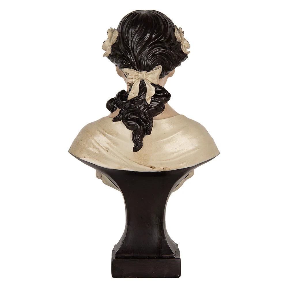 Decoration image woman 18x12x31 cm beige plastic by Clayre & Eef.