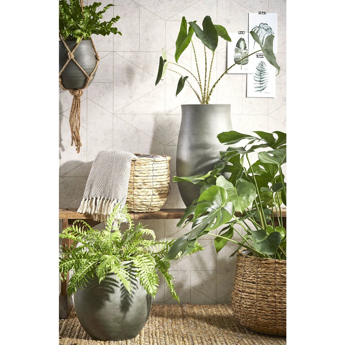 Plant basket Avalon Light brown by Mica Decorations