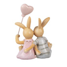 Decoration Statue Rabbit 8x6x10 cm Brown Plastic by Clayre & Eef.