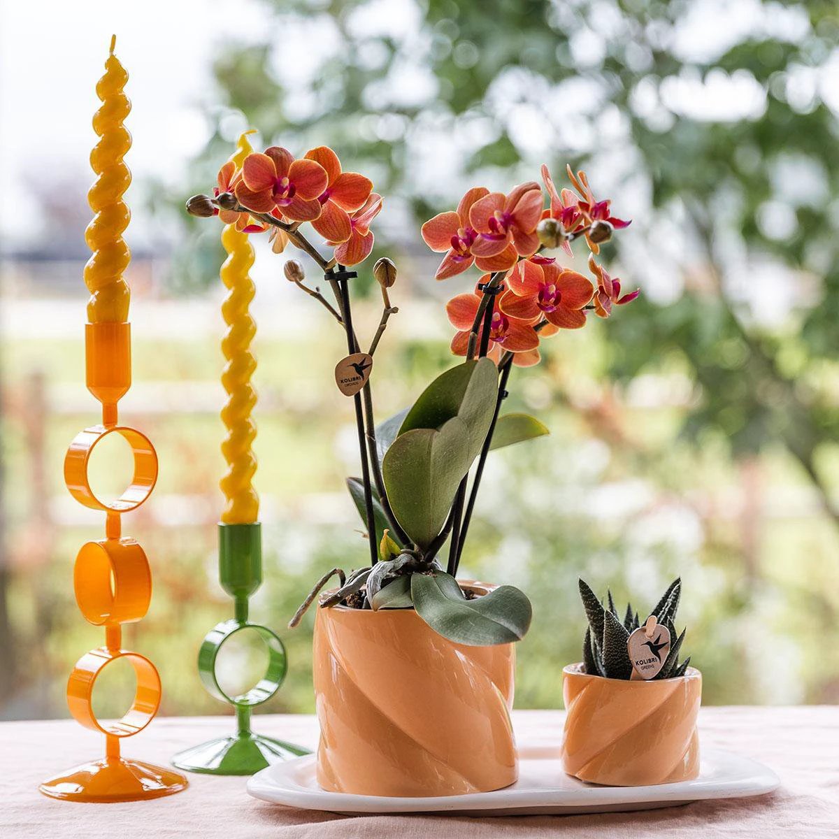 Hummingbird Home | Candy decorative pot - Peach - Ø6cm by Kolibri Company