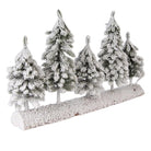 Mini-künstlicher Weihnachtsbaum 40x8x25 cm aus grünem Holz von Clayre & Eef.