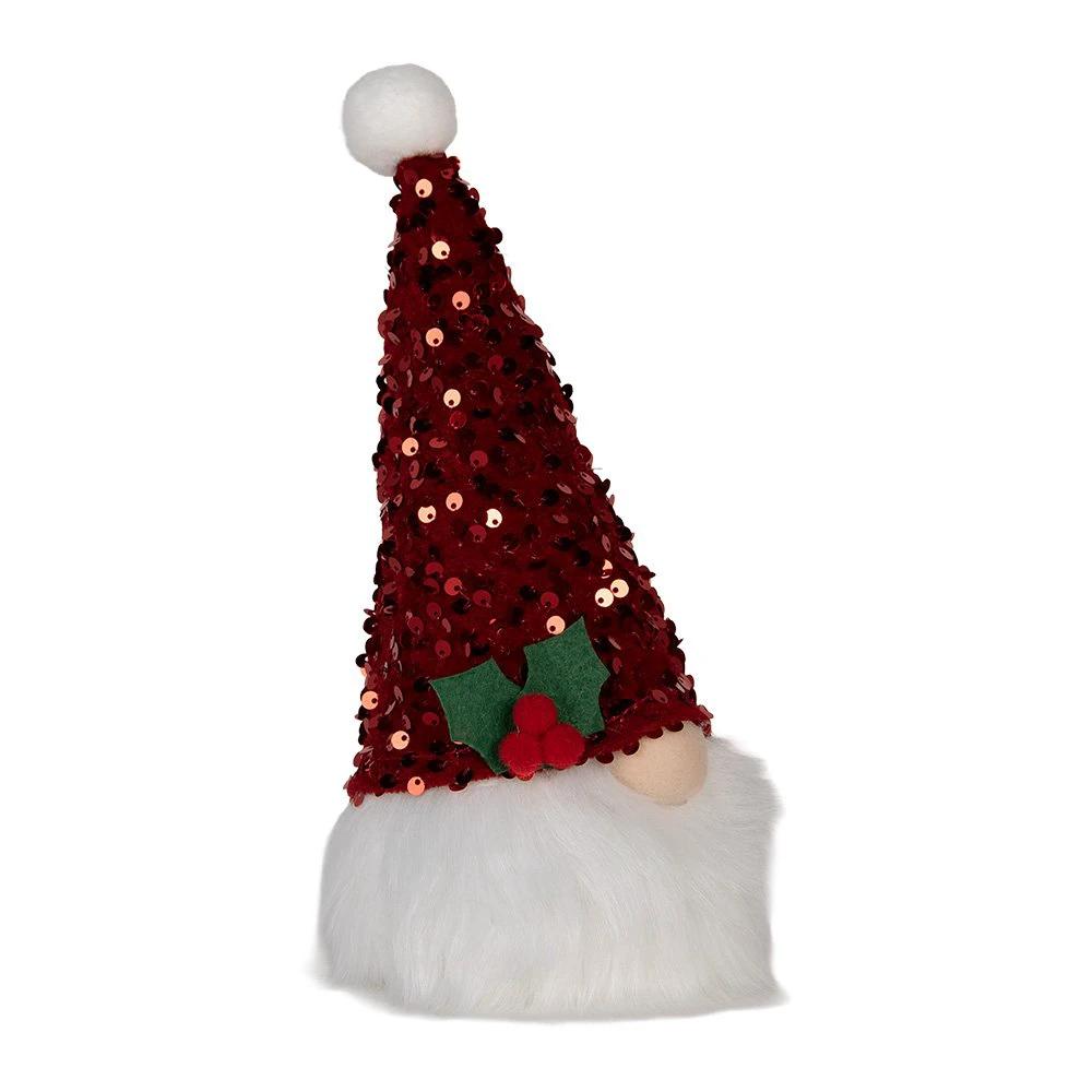 Weihnachtsdekoration mit LED-Beleuchtung Kabouter 10x10x25 cm rot aus Kunststoff von Clayre & Eef.
