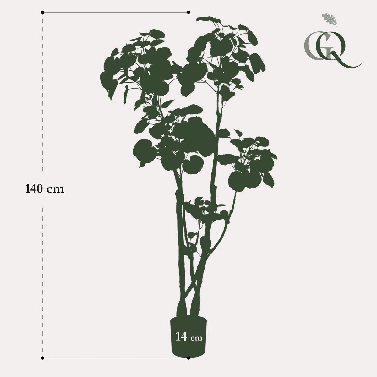 Kunstplant - Polyscias - Aralia - 135 cm by Green boutiQ